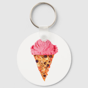 Ice Cream Pizza Keychain