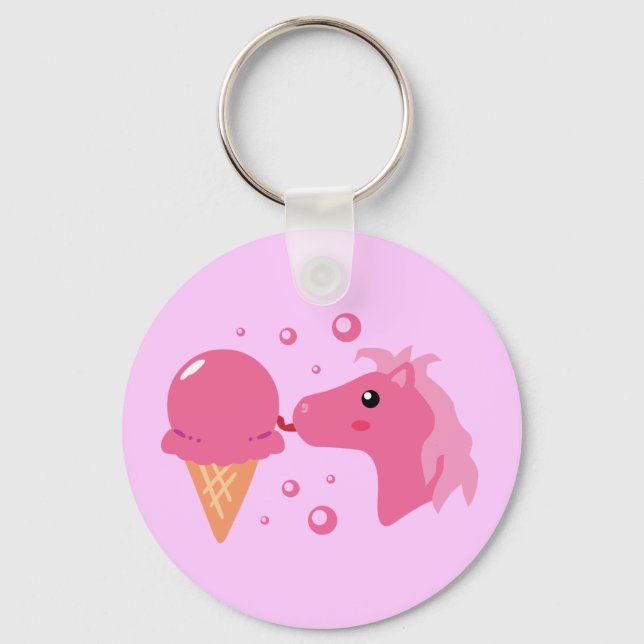 Ice Cream Pony Keychain (Front)