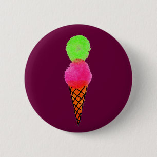Ice cream pop art 2 inch round button