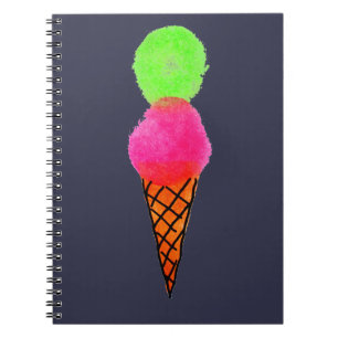 Ice cream pop art notebook