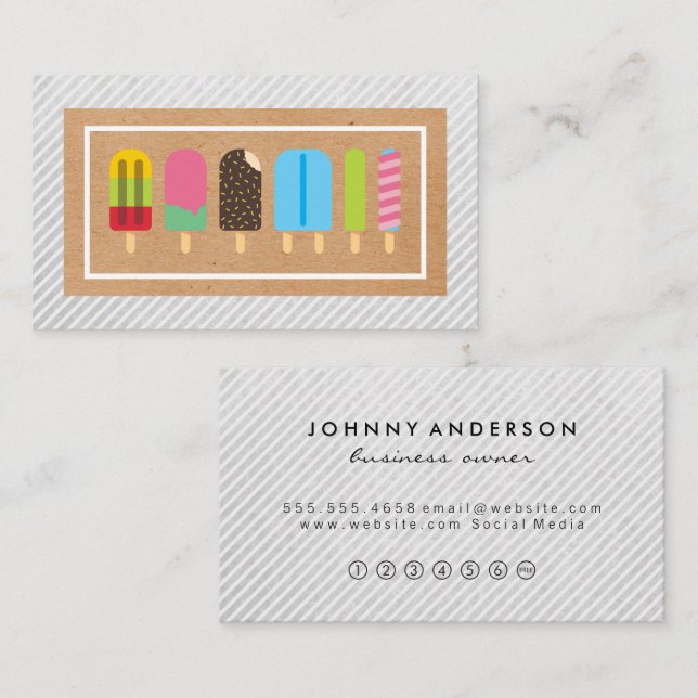 Ice Cream | Popsicle Eats Loyalty Card (Front/Back)