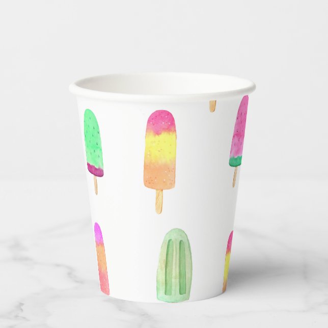 Ice Cream Popsicle Paper Cups (Front)