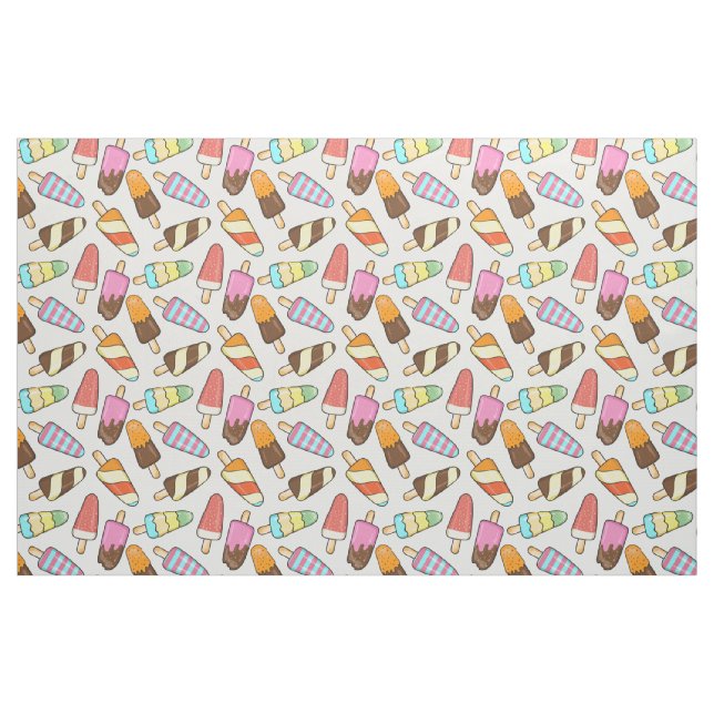 Ice Cream Popsicles Pattern fabric (Fat Quarter)