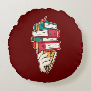 Ice Cream Pun Round Pillow