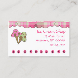 Ice Cream Punch Card