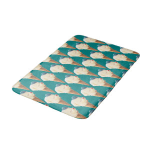 Ice Cream Puppy Pattern Bath Mat