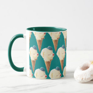 Ice Cream Puppy Pattern Mug