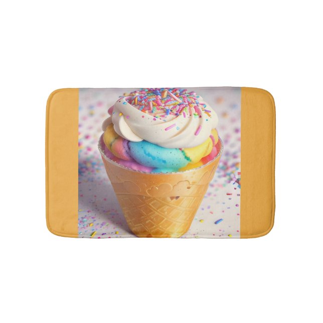 Ice Cream Rainbow Sprinkles Bath Mat (Front)