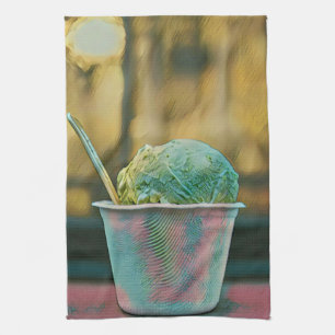 Ice cream recipe kitchen towel