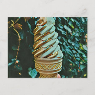 Ice cream recipe postcard