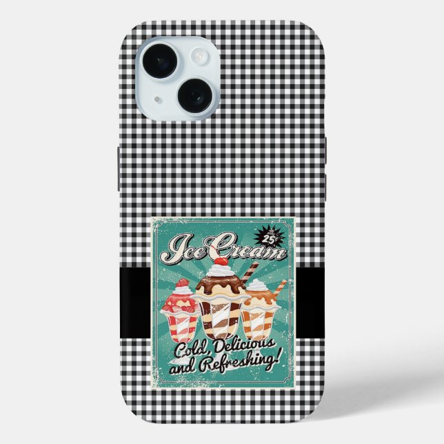 Ice Cream Retro Case-Mate iPhone Case (Back)