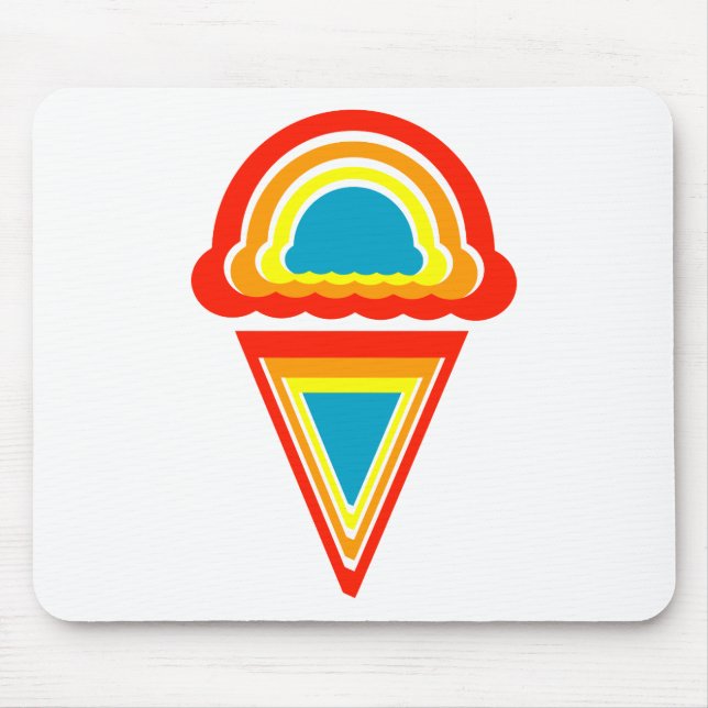 ice cream retro rainbowz mouse pad (Front)
