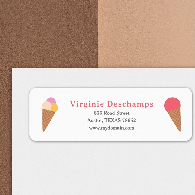 Ice Cream Return Address Label (Ice Cream Return Address Label)