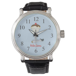 Ice Cream      Round Clock Watch