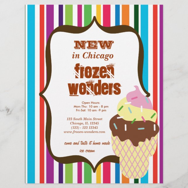 Ice Cream salon Flyer (Front)