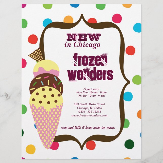 Ice Cream salon Flyer (Front)