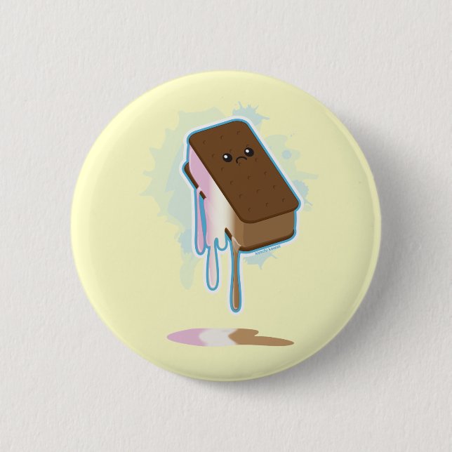 Ice Cream Sandwich 2 Inch Round Button (Front)