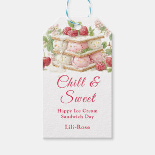 Ice Cream Sandwich Day Watercolor  Gift Tags