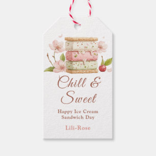 Ice Cream Sandwich Day Watercolor Gift Tags