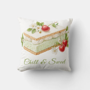 Ice Cream Sandwich Day Watercolor Throw Pillow