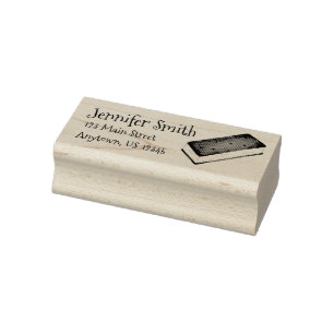 Ice Cream Sandwich Foodie Personalized Address Rubber Stamp