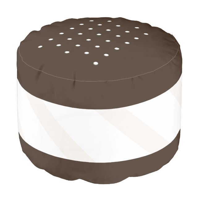 Ice Cream Sandwich Funny Food Pouf (Angled Front)