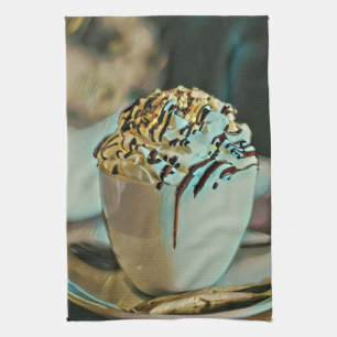Ice cream scoop chocolate kitchen towel