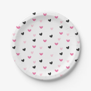 Ice Cream Scoop Hearts Birthday Party Paper Plate
