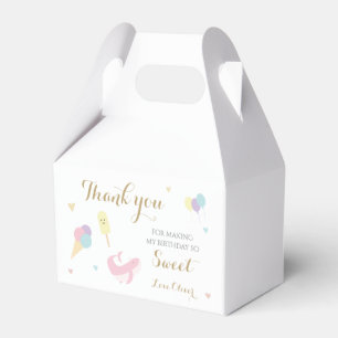 Ice Cream Scoop Pastel  Colorful birthday party Favor Box
