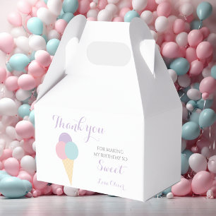 Ice Cream Scoop Pastel Colourful birthday party Favor Box