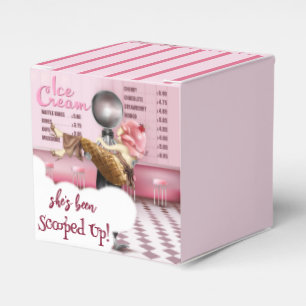 Ice cream Scooped Up Bridal Shower Favor Box