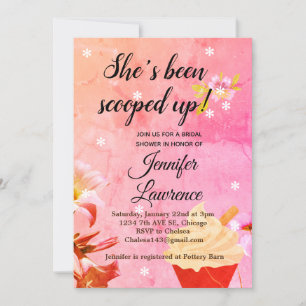 Ice Cream Scooped Up Bridal Shower Invitation