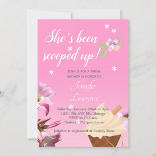 Ice Cream Scooped Up Bridal Shower Invitation
