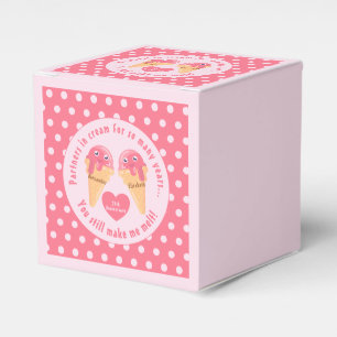Ice Cream Scoops Cute Romantic Valentine's Day Favor Box