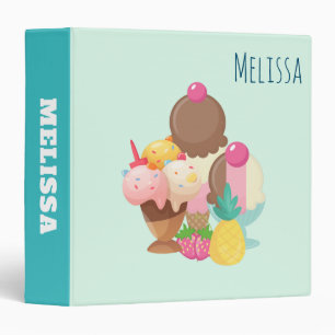 Ice Cream Scoops with Sprinkles Binder