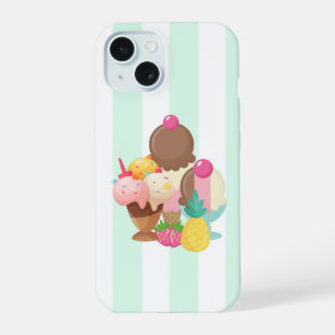 Ice Cream Scoops with Sprinkles iPhone 15 Case