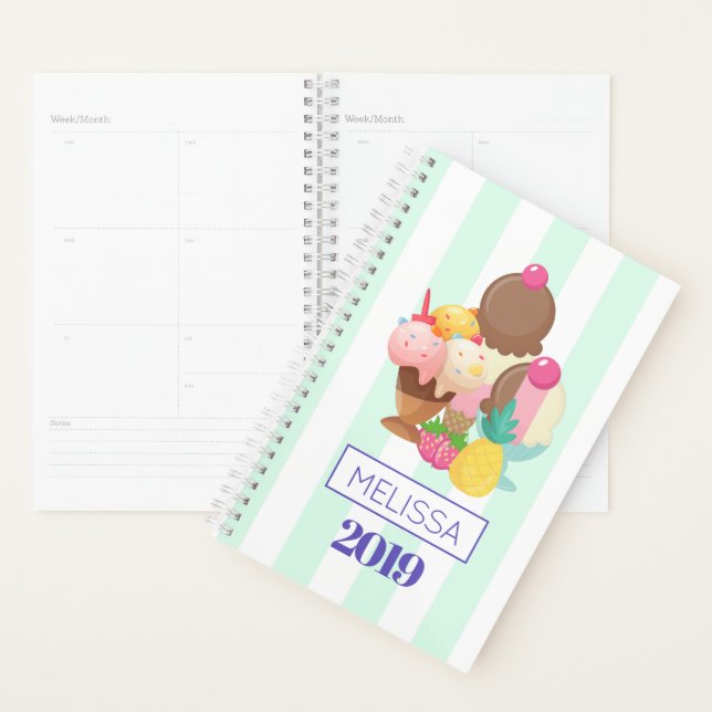 Ice Cream Scoops with Sprinkles Planner (Display)