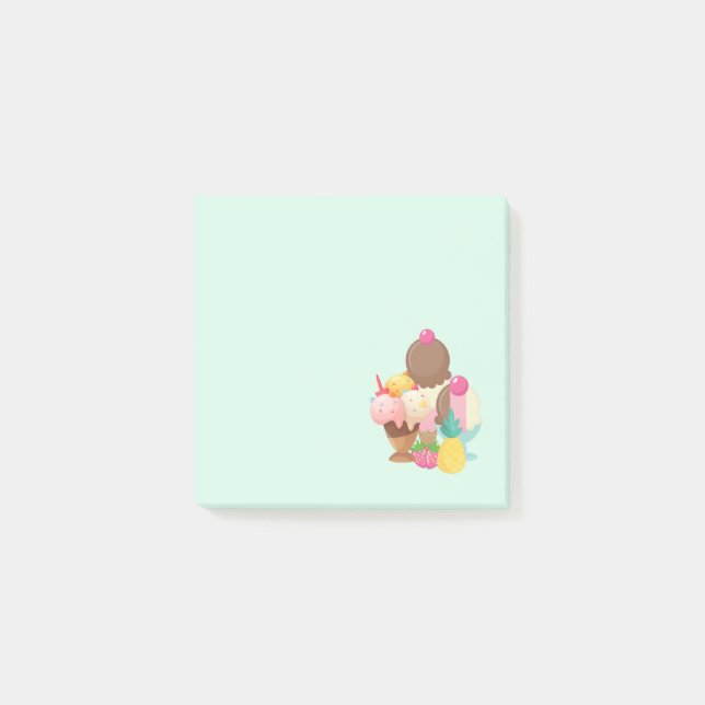 Ice Cream Scoops with Sprinkles Post-it Notes (Front)