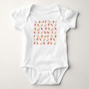 Ice Cream Seamless Pattern, Ice Cream Lovers Baby Bodysuit
