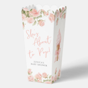 Ice Cream Shes About to Pop Baby Shower Popcorn Favor Box
