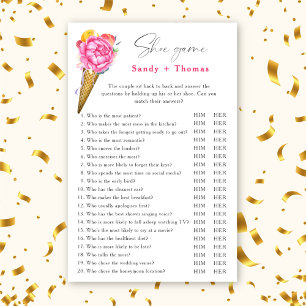 Ice cream - Shoe game bridal shower game