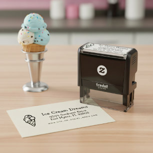 Ice Cream Shop Business Return Address Stamp