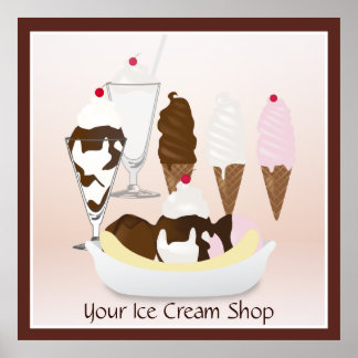 Ice Cream Shop Large Sign