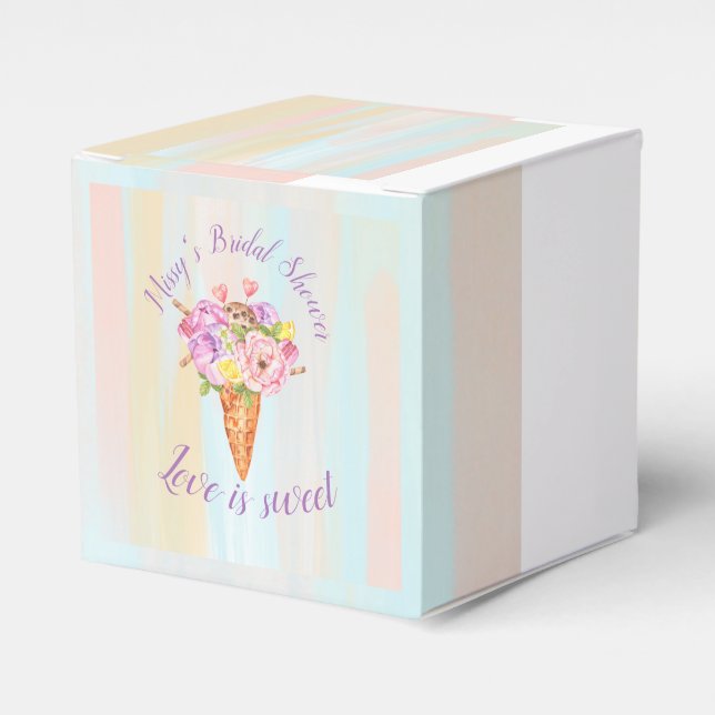 Ice cream shower, Bridal shower Favour boxes (Front Side)