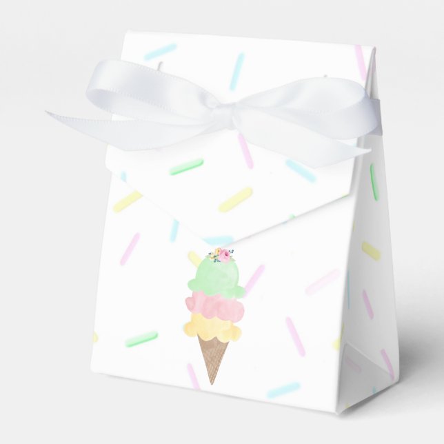 Ice Cream Shower Favor Box (Front Side)