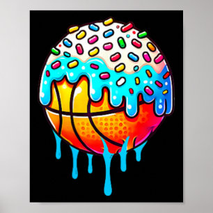 Ice Cream Sketll Drip Boys Girls Kids Sketll Poster