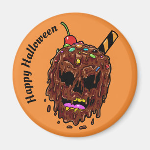 Ice Cream Skull custom text magnets