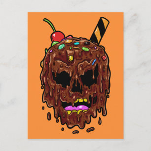 Ice Cream Skull postcard