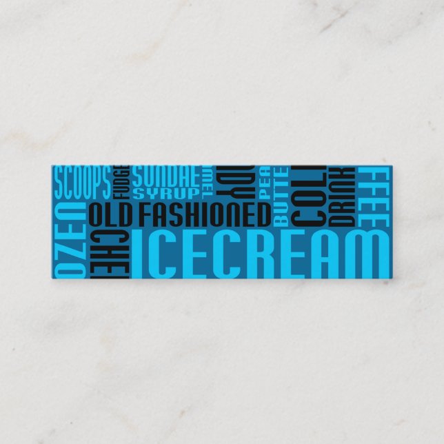 ice cream (small chat) loyalty card (Front)
