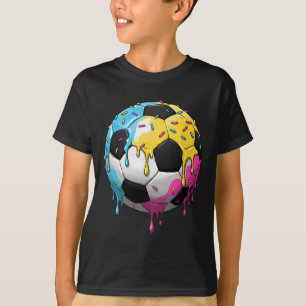 Ice Cream Soccer Byll Drip With Colorful Sprinkles T-Shirt